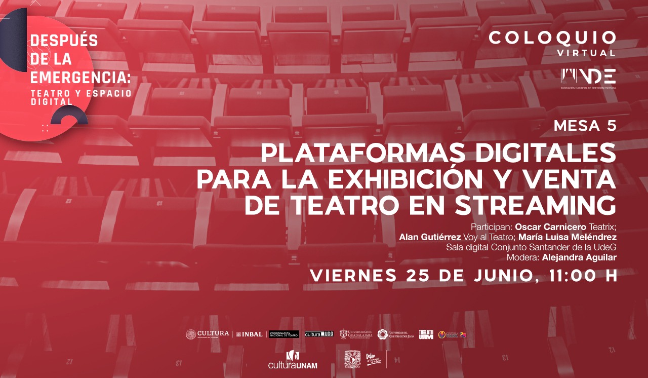 Plataformas digitales para la exhibición y venta de teatro en streaming
